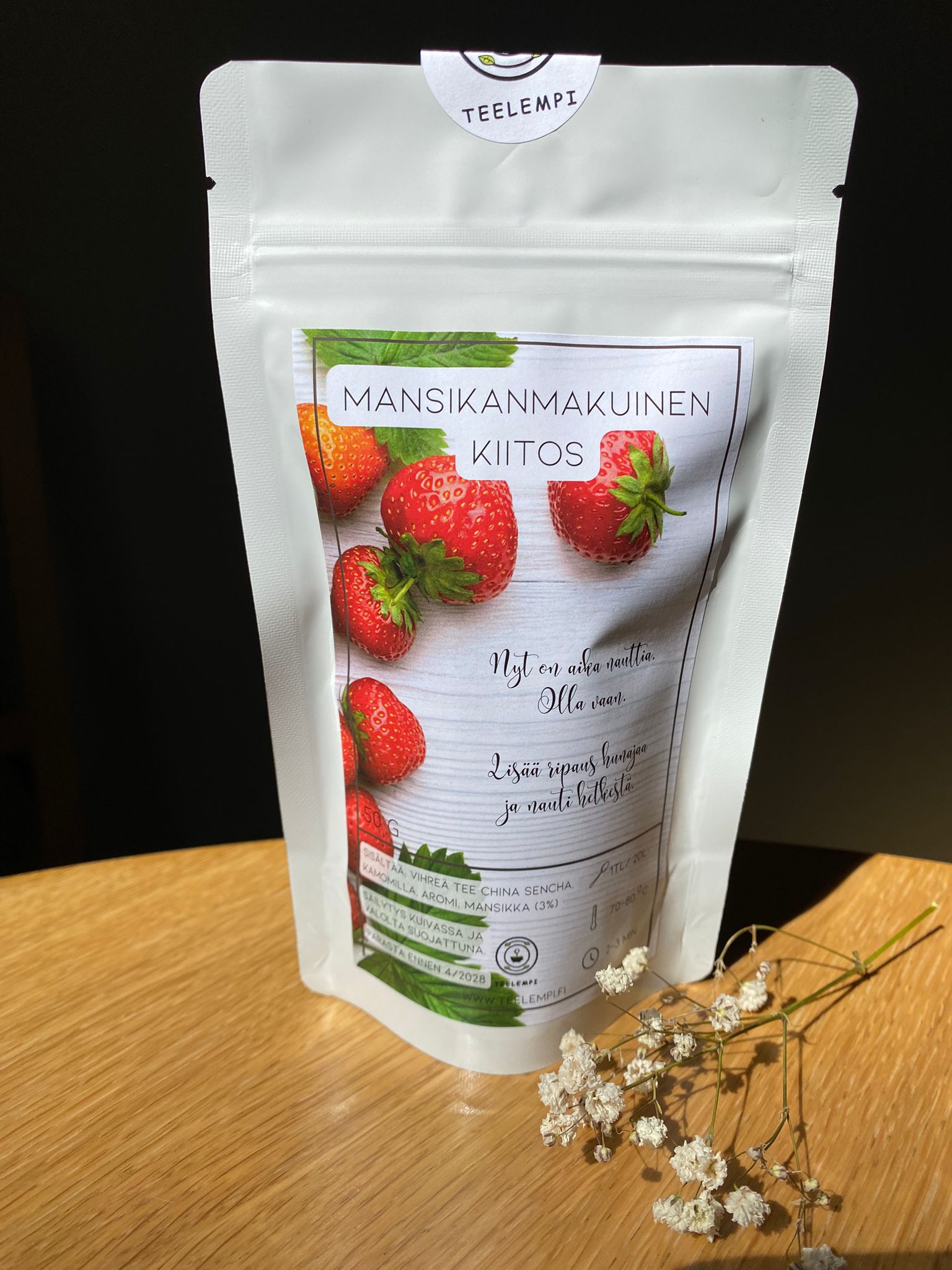 Vihreä Mansikanmakuinen kiitos | 50g